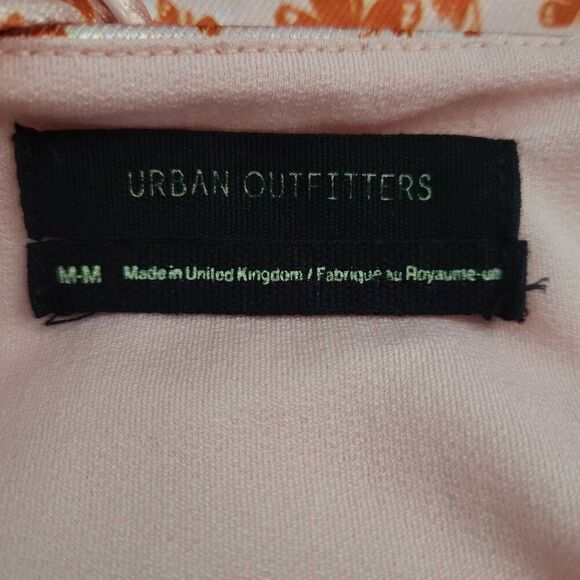 Urban Outfitters Womens Medium Satin Mini Dress Pink Butterfly Print Coquette - Picture 4 of 7